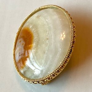 Vintage Italian Onyx Brooch